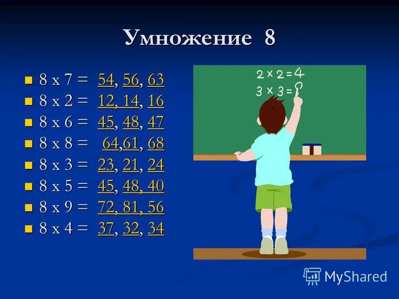 Три умножить на 8