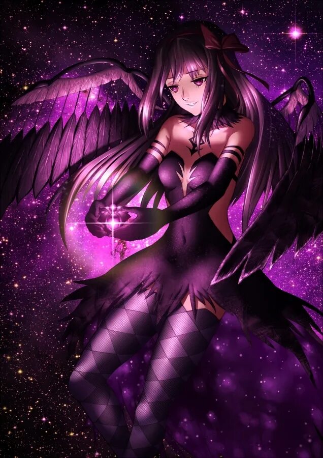 ангел арт. суккуб с фиолетовыми волосами аниме. фиолетовый демон девушка. аниме девушка демон. блэк фловер аниме.