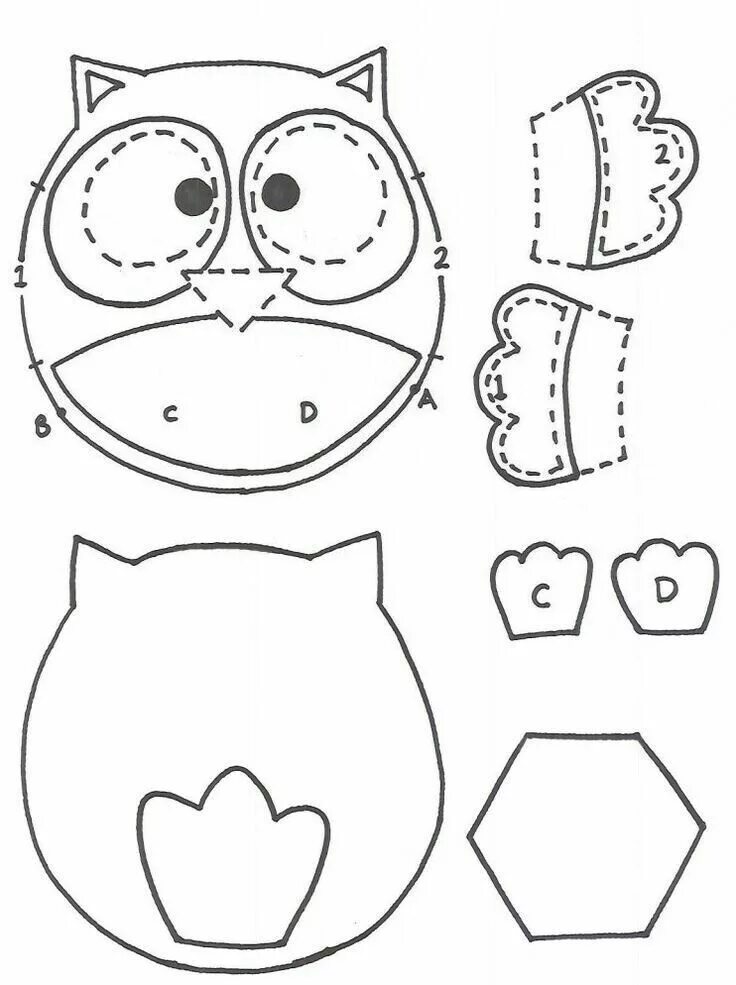 ИГРУШКИ, АППЛИКАЦИИ... "Швейная Копилка" Выкройки. Шитьё. МК. Owl patterns, Felt