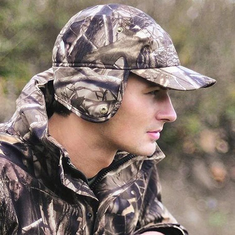 Шапка камуфляжная вязаная. Шапочка охотника. Кепи зимняя восток 58 (лес). Головные уборы для зимней охоты. Охотничья шапка.