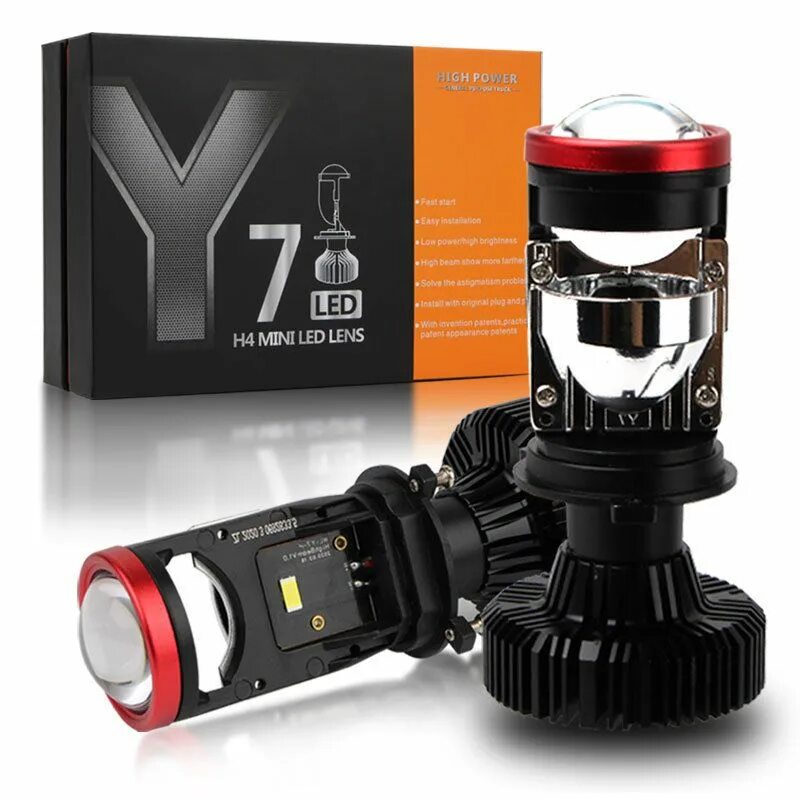 Y7 мини линзы h4
