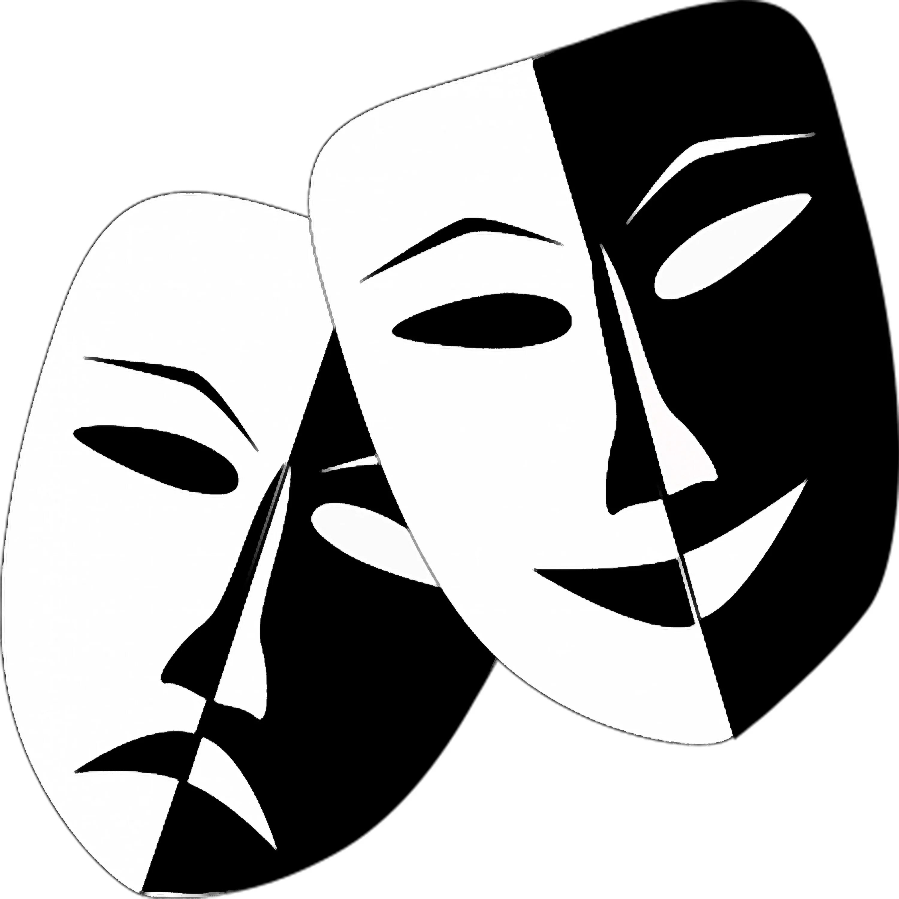 Маски грусть и радость. Театральные маски. Маски символ театра. Театральные маски черно белые. Черно-белая маска.