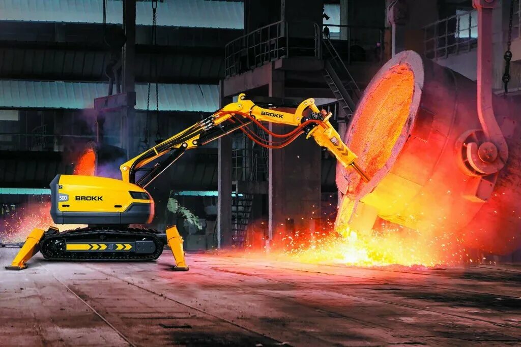 Техника используемая в строительстве. Робот-экскаватор Brokk. Brokk 500. Демонтажные роботы Brokk. Электрогидравлическая машина Brokk.