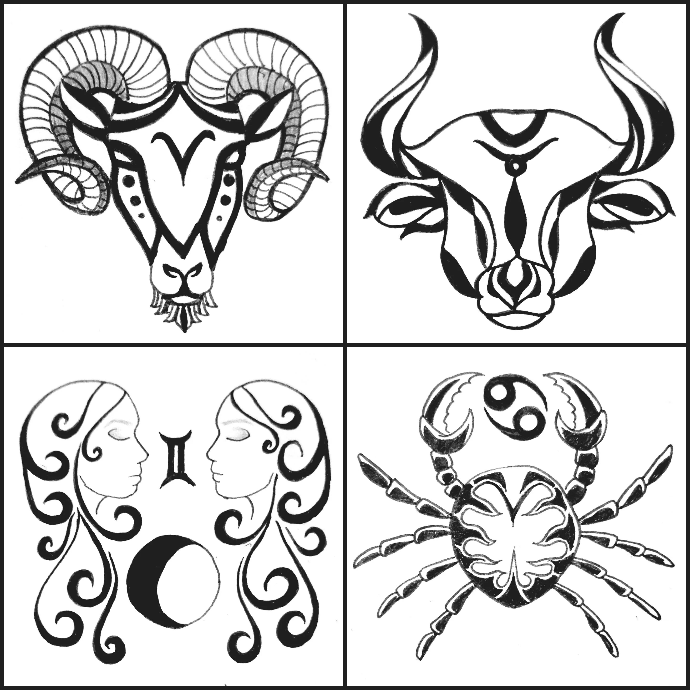 Знаки зодиака тату легкие. Знаки зодиака срисовать. Знаки зодиака легко рисуются. Знаки зодиака рисунки. Знаки зодиака рисунок карандашом.