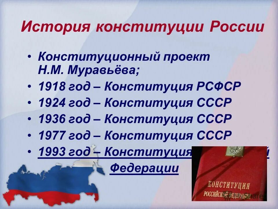 Политические даты россии. Дата принятия Конституции РФ. Годы принятия конституций в России. Даты принятия конституций России. Годы принятия Конституции СССР И России.