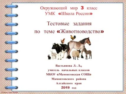 Слова из слова животноводство