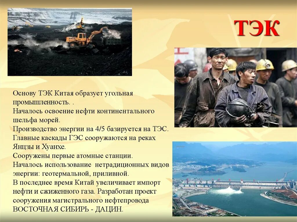 Топливно энергетический комплекс китая