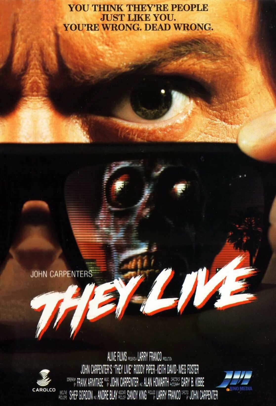 Чужие среди нас отзывы. They Live 1988 Постер.