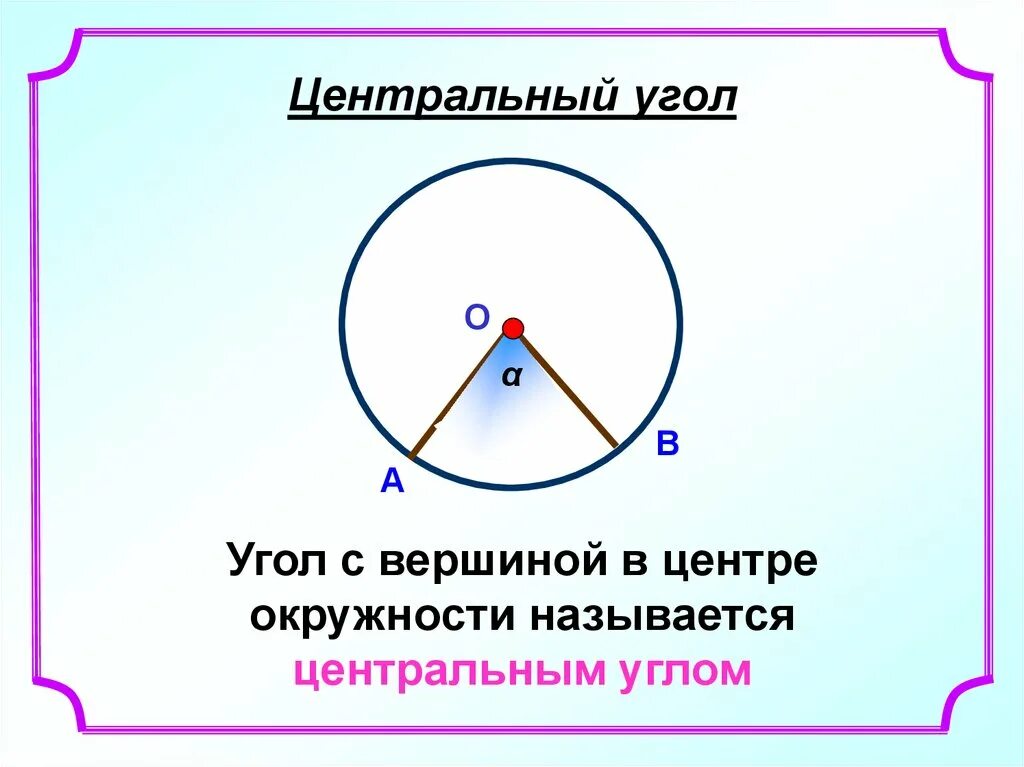 Вписанным углом называется угол. Центральный угол. центральный угол окружности. какой угол называется центральным углом окружности. центральным углом окружности называется угол ….
