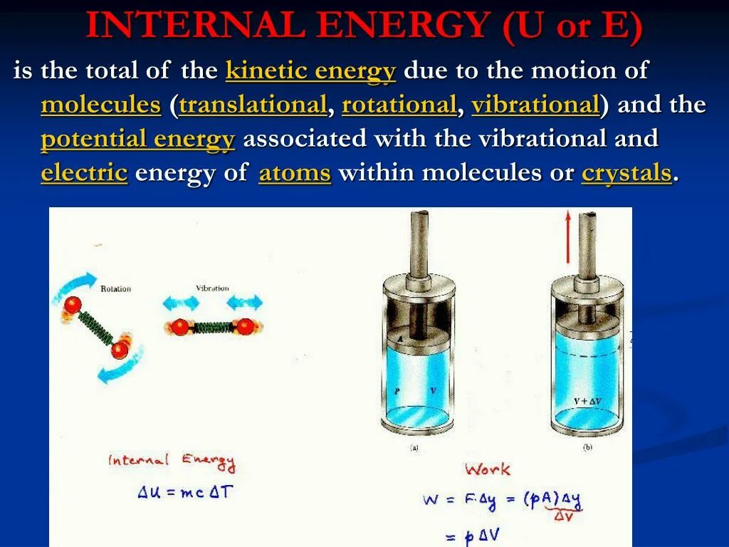Internal energy. Internal Energy of an ideal Gas.. Physics Internal Energy. Potential Energy in Electronics.