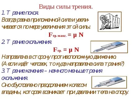 Сила трения природа силы