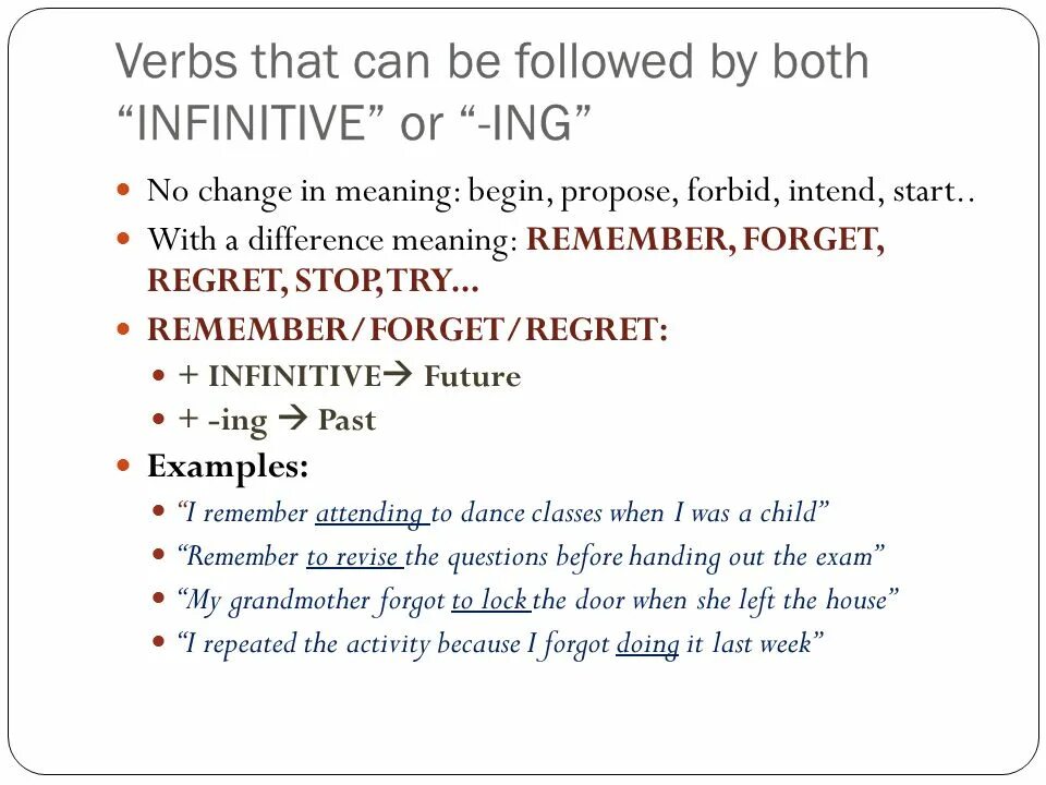 Go on ing or infinitive. Go on ing or infinitive
