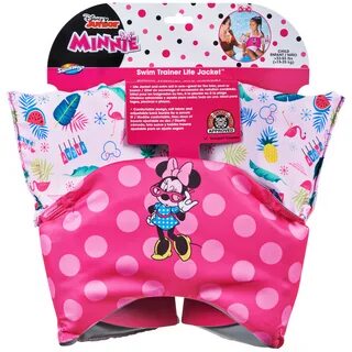 SwimWays Disney Minnie Mouse Swim Trainer Life Jacket with Adjustable Back ...