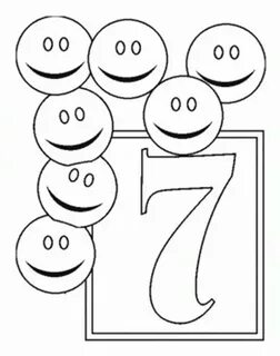 Раскраска цифра 7 для детей