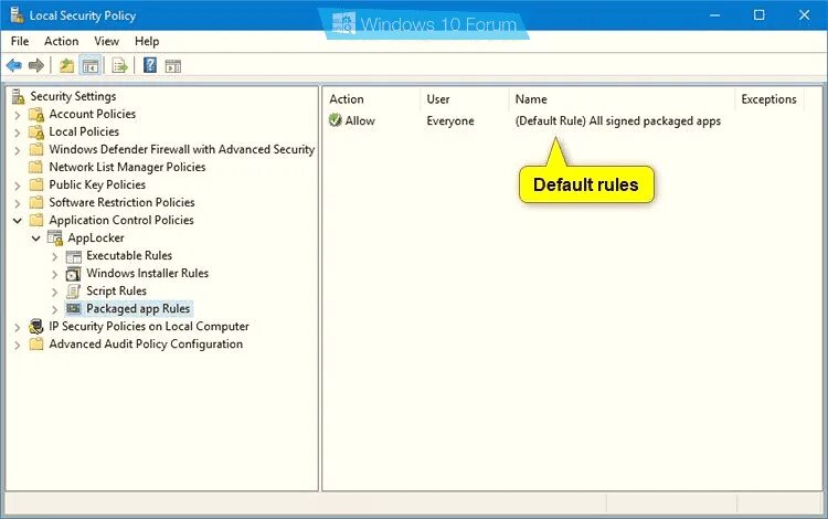 Default creator