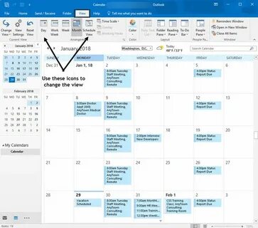 Outlook calendar