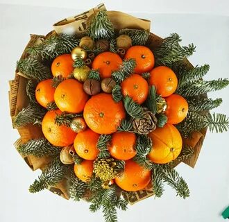 Елка из мандаринов своими руками