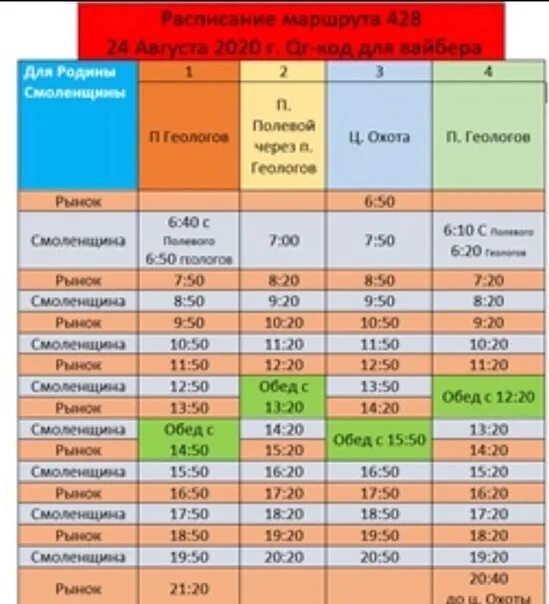 Расписание маршрутки 270 горки