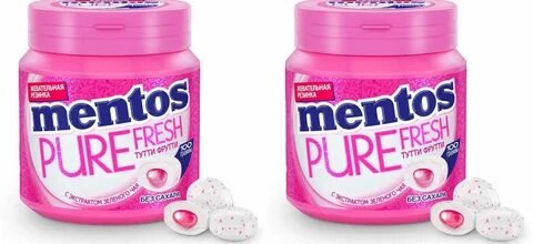 Жевательная резинка Mentos Pure Fresh Тутти-Фрутти - яркий фруктовый микс с...