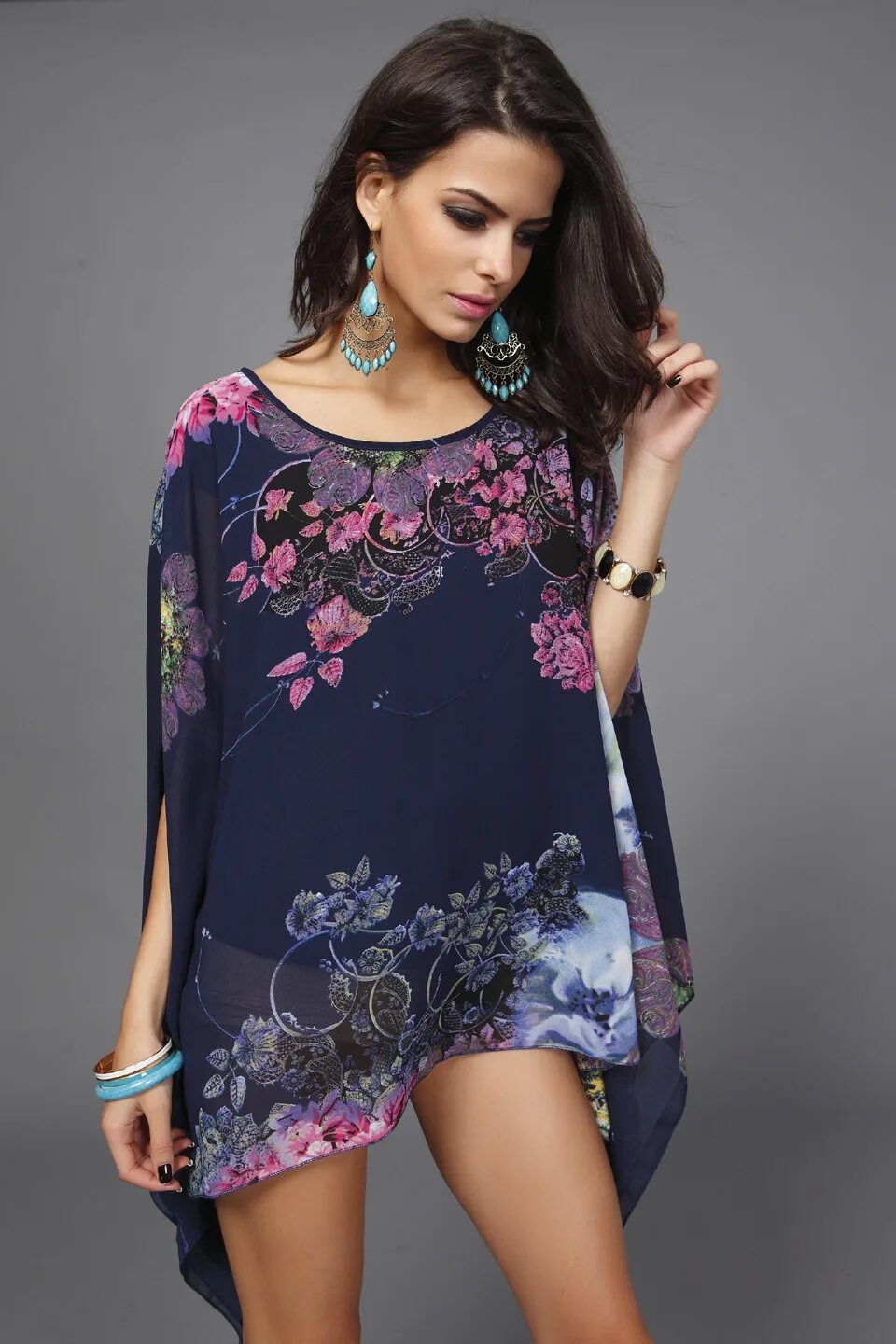 джинсовая туника-платье. туника david 6606-de. туника женская. модные туники. туника для полных.