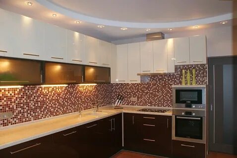 Дизайн кухни потолки гипсокартон
