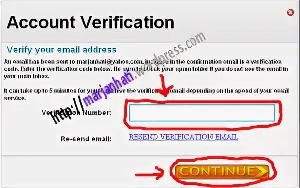 Account verification requested. Account verification requested
