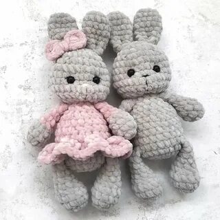Заяц амигуруми крючком из плюшевой