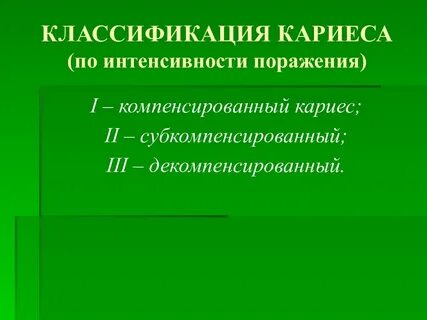 Интенсивность поражения