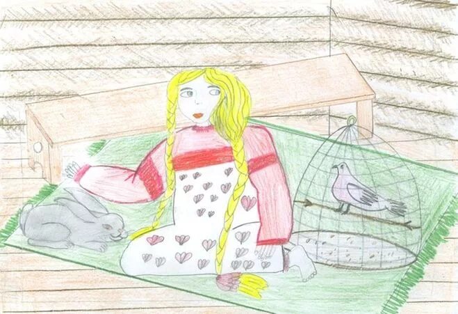 Мудрая дева. Сказка дочь семилетка. мудрая дева дочь семилетка. братья гримм дочь семилетка. дочь семилетка иллюстрации.