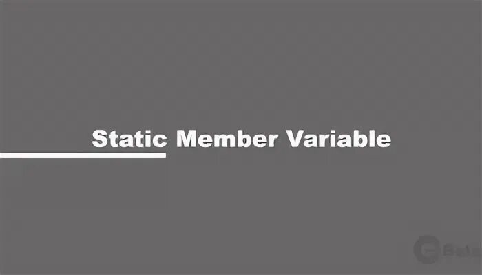 Static member