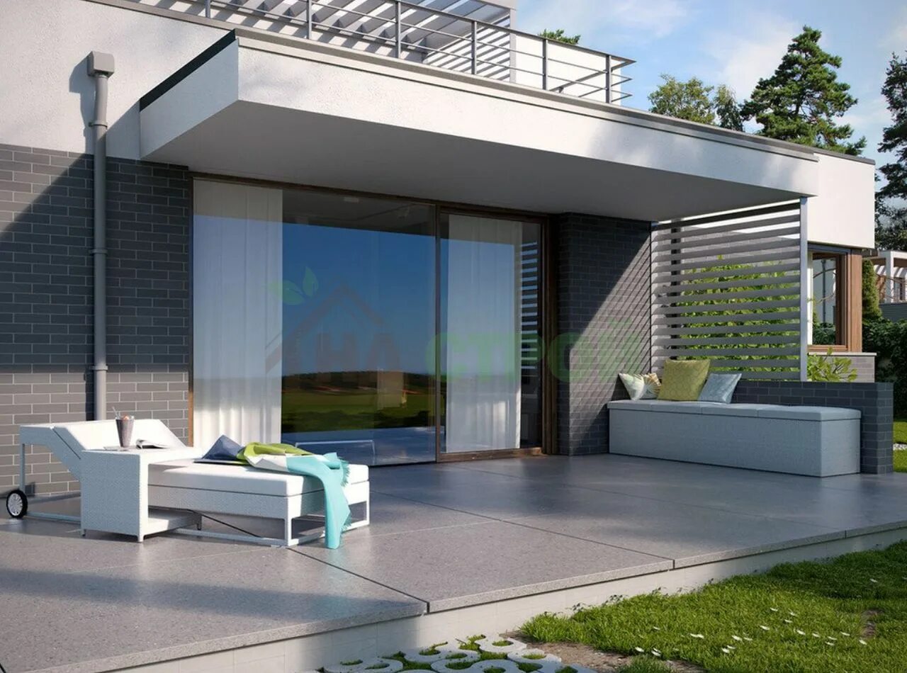 Крыша хай тек. Современные коттеджи со скатной крышей. Современный одноэтажный дом. Дом с плоской крышей. Плоская крыша в частном доме.