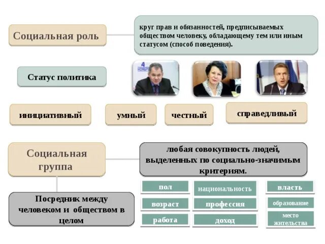 Социальная структура общества статусы и роли