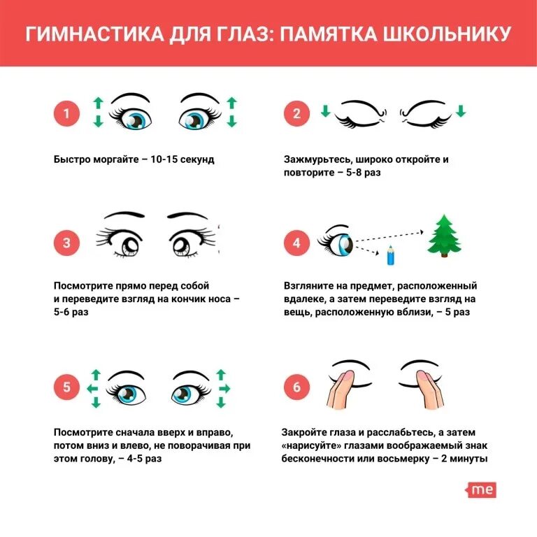 Какую информацию дают глаза. Памятка по гимнастике глаз. Гимнастика для глаз для улучшения зрения комплекс упражнений. Гимнастика для глаз при близорукости для детей 11 лет. Гимнастика для глаз памятка с рисунками.