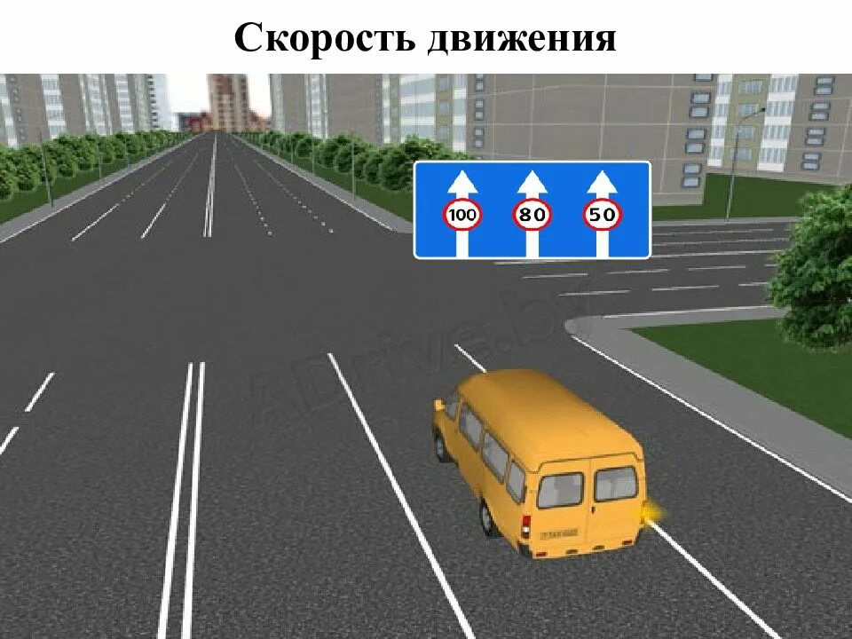 С какой скоростью двигаться в городе