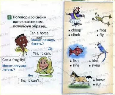 Поговори со своим одноклассником используя образец