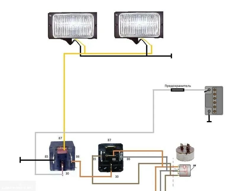 Схема подключения противотуманки ВАЗ 2114. Подключить противотуманки через реле ВАЗ 2110. Схема проводки противотуманных фар ВАЗ 2114. Схема подключения противотуманок фар на ВАЗ 2114. Подключение противотуманных фар 2110