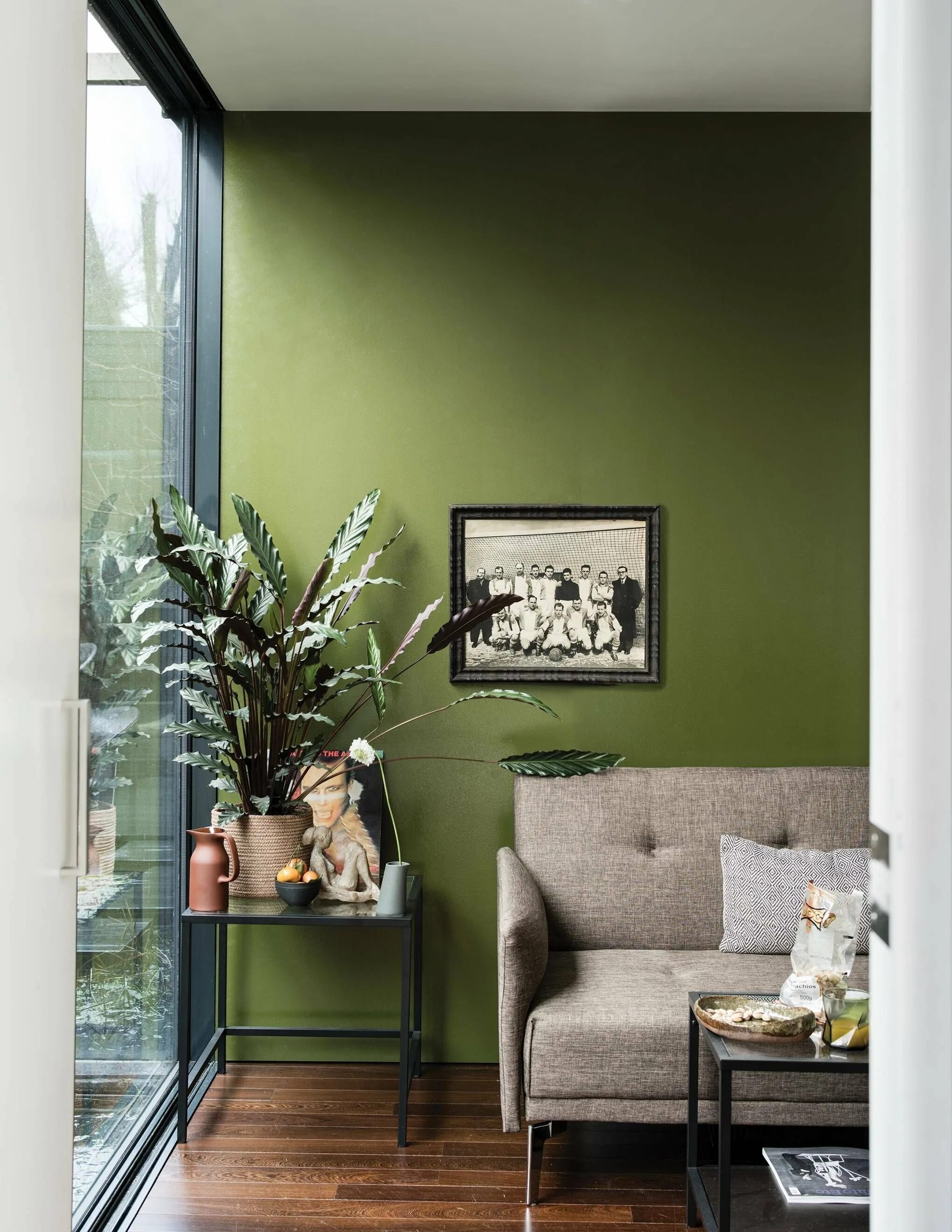 Болотный интерьер. Dulux Sage Green. Хедегые стены в интерьера. Оливковый цвет в интерьере. Оливковые стены в интерьере.