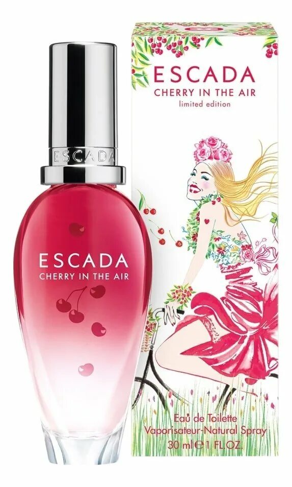 Зе эйр. Escada Cherry in the Air EDT 30ml. Escada Cherry in the Air 100 мл. Escada Cherry in the Air 30мл. Туалетная вода для женщин Эскада черри.