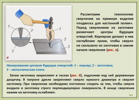 Сверление отверстий в металле технология 6 класс
