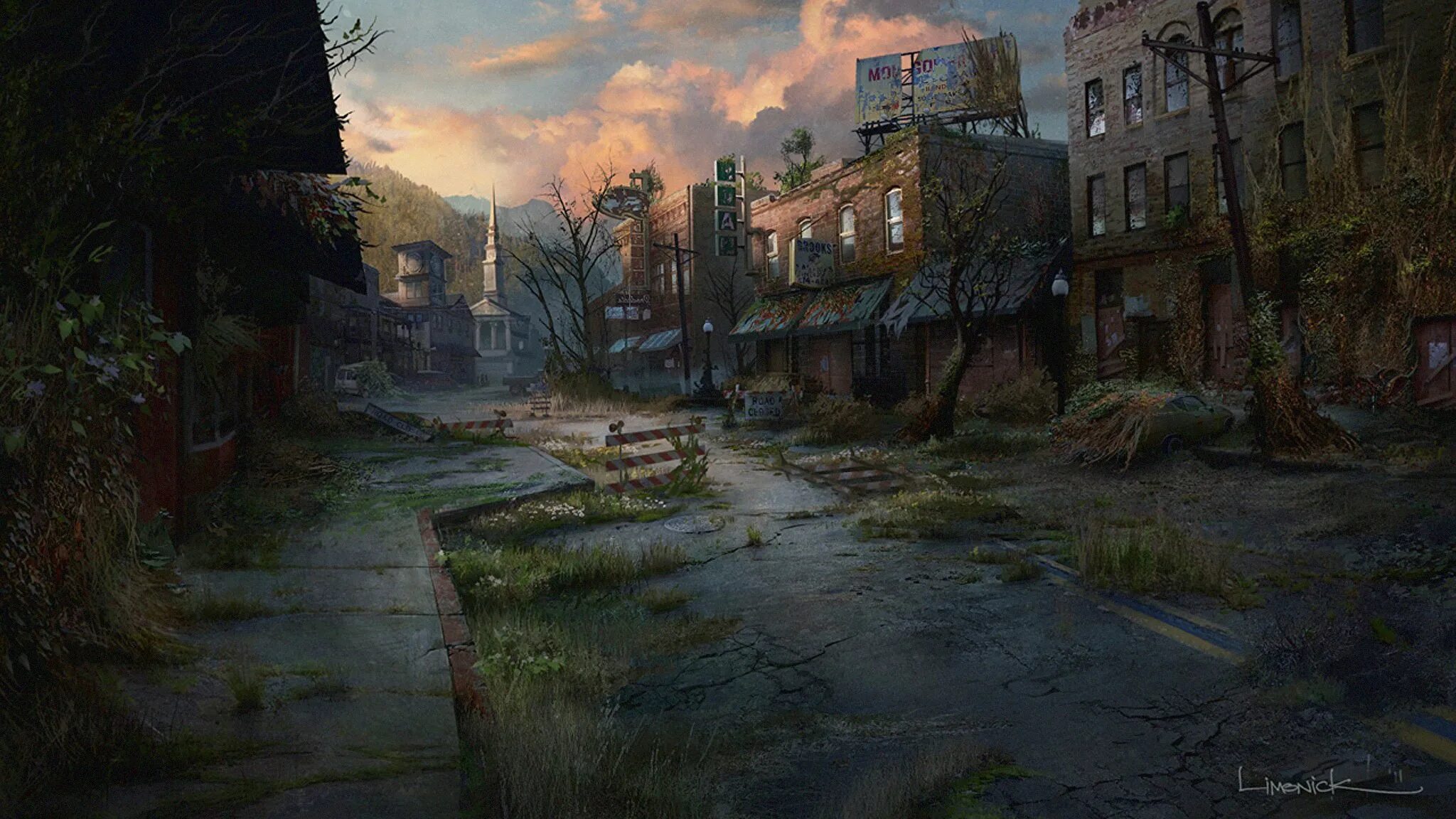 Town of us 3 3 2. The last of us 2 город. Заброшенный город the last of us 2. Постапокалипсис the last of us. The last of us постапокалиптические Art.