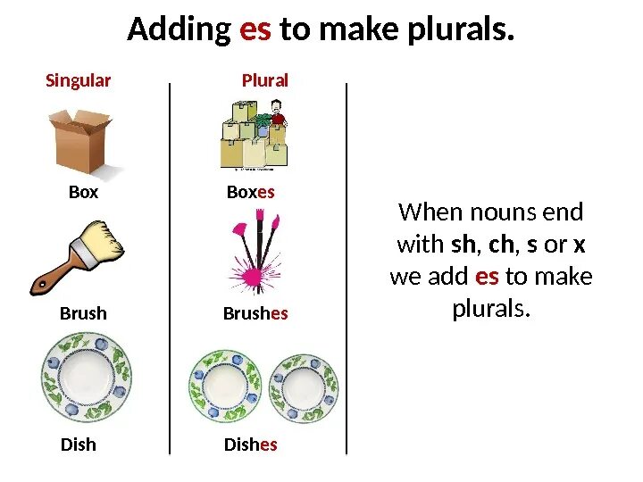 Singular and plural Nouns презентация. Plural Nouns правило. Plurals презентация. Singular plural. Dish plural