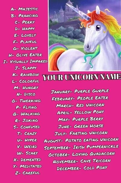 Unicorn name