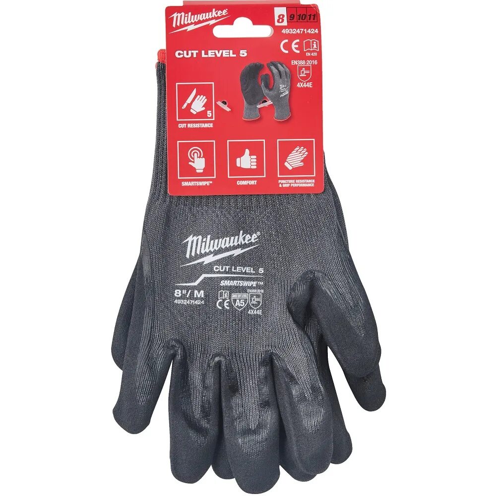 Cut level. Перчатки Milwaukee Cut Level 4. Перчатки Milwaukee 4932471418. Перчатки Milwaukee от порезов. Milwaukee Gloves Cut Level 5.