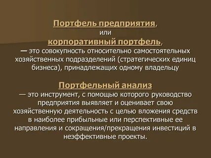 Портфель предприятия