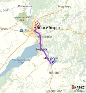 Бердск новосибирск расстояние