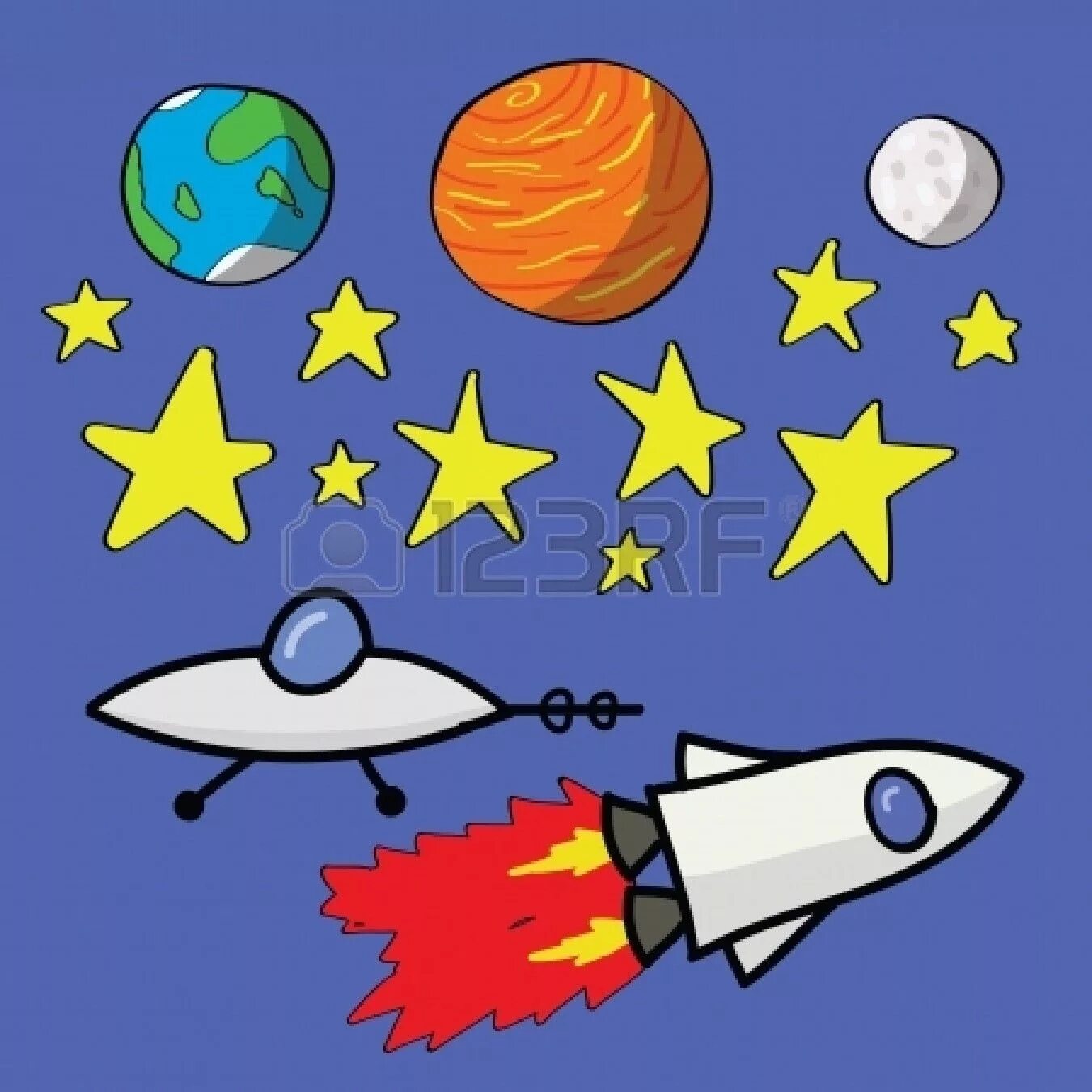 Картинки космос для детей 3 4 лет