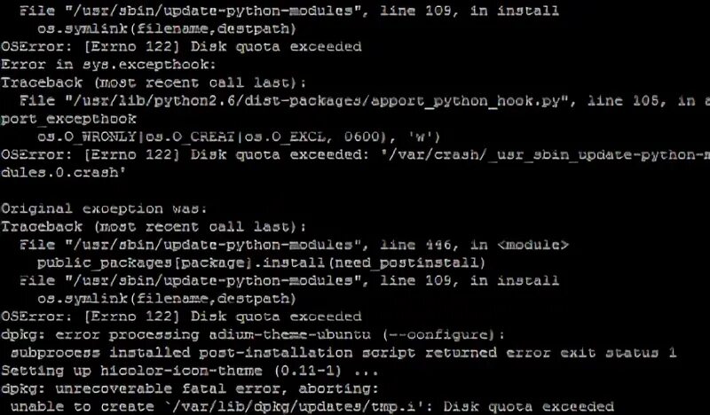 Error exit status 1