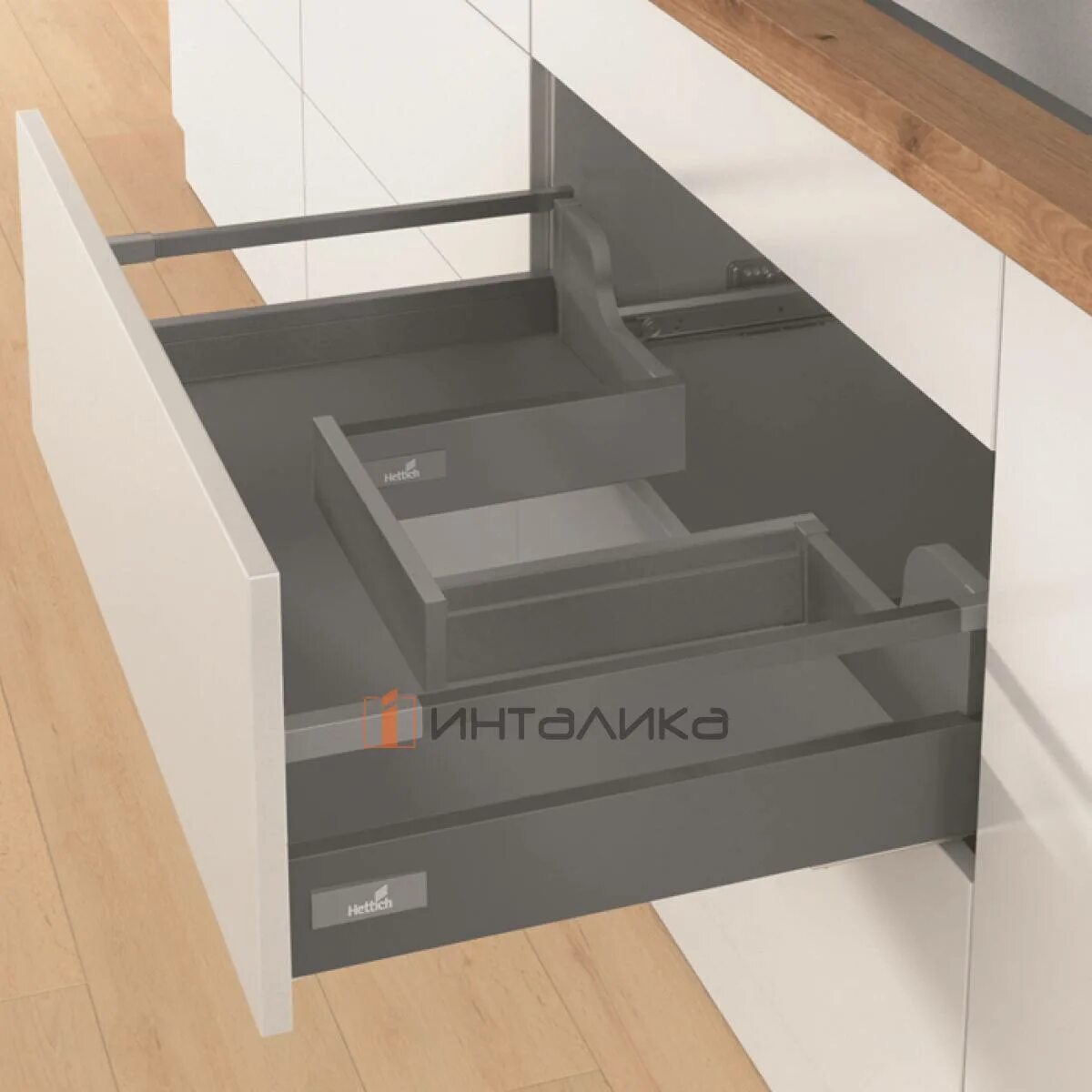 Под мойку п образное. Ящик hettich innotech atira. hettich innotech atira (ящик высотой 70мм. глубиной 520мм.). ящик hettich innotech atira 70 мм. иннотех под мойку хеттих.