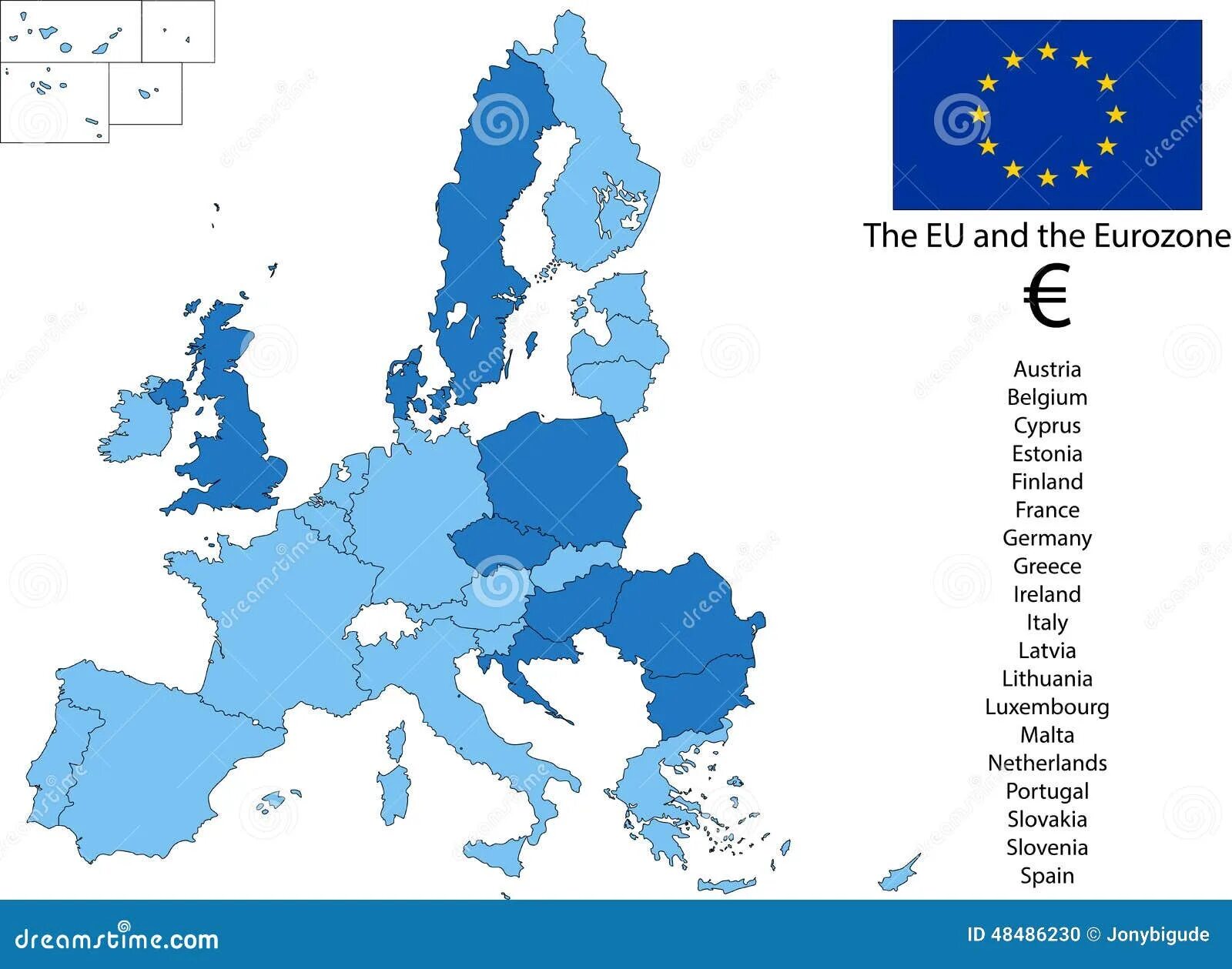 Карта еврозоны. Европейский Союз и зона евро. Карта еврозоны со странами. Зона евро карта.