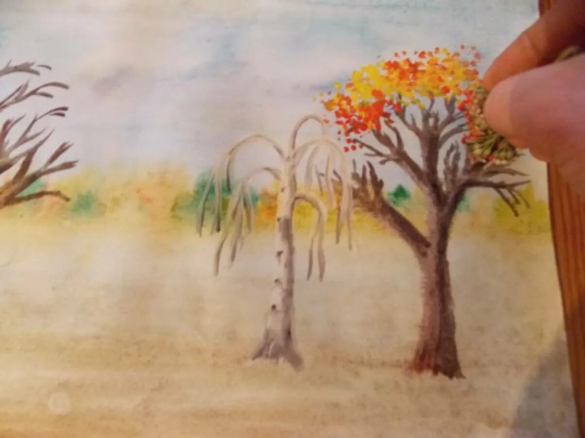 Осень картинки пошагово. Поэтапное рисование осени. Поэтапноерисование осеннего пейза. Рисование осень пошагово. Рисуем осень с детьми карандашами.